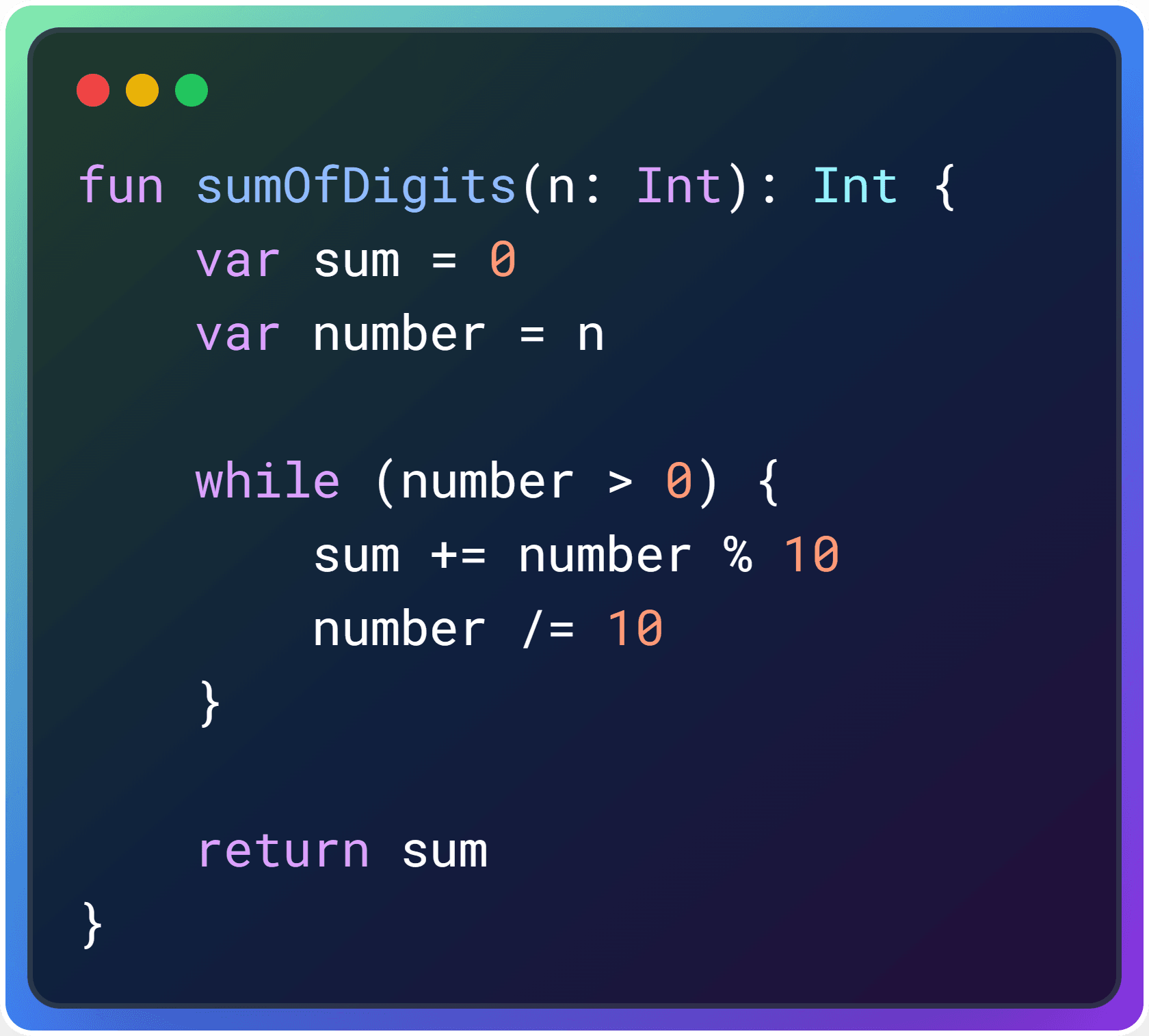 Sum of Digits in Kotlin (Beginner-Friendly)
